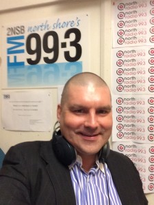 Eric Kalde in the studio 99.3FM